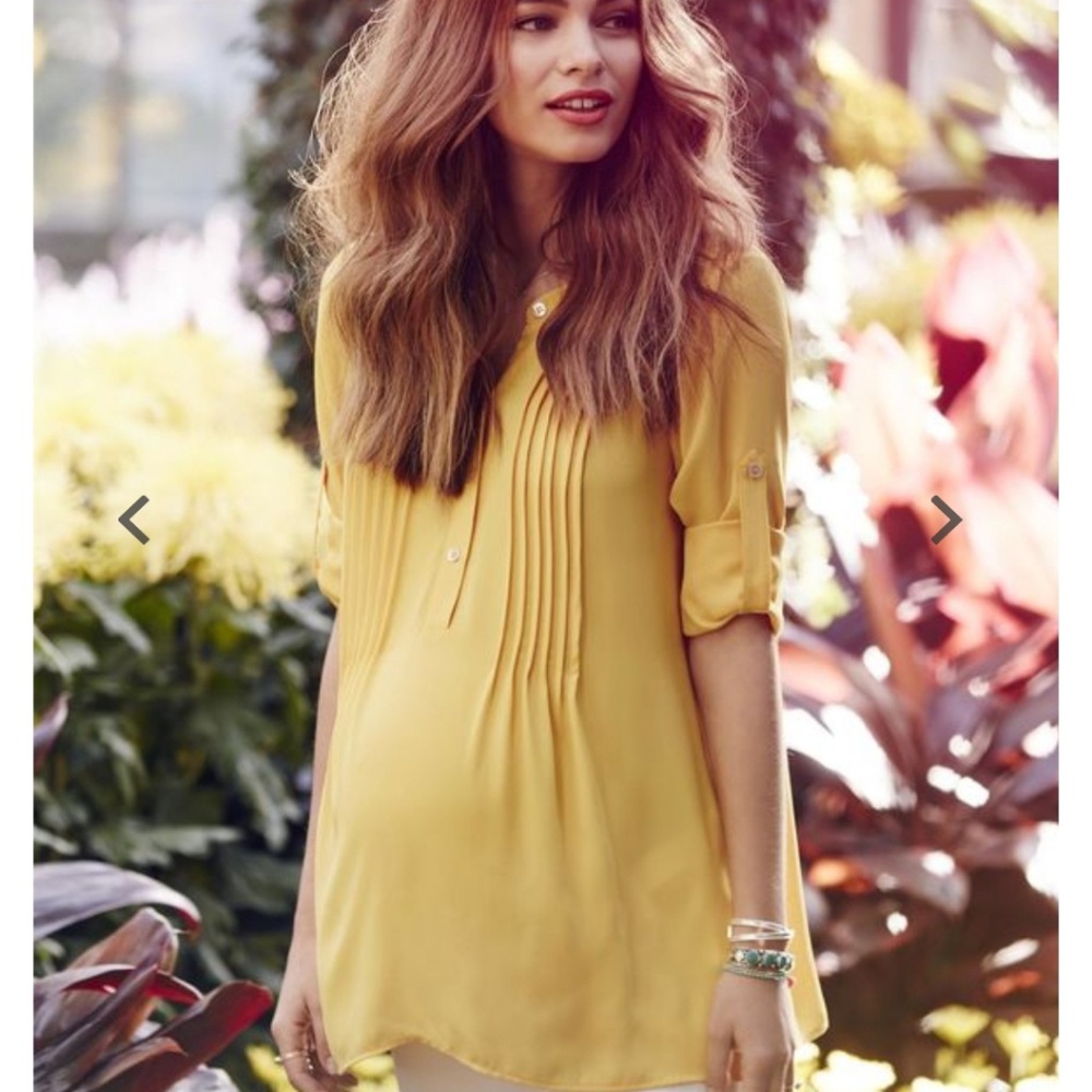 BCBG Max Azaria Maternity Pleated Blouse